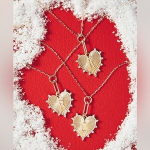 Monogram Heart “L” Initial Pendant Necklace